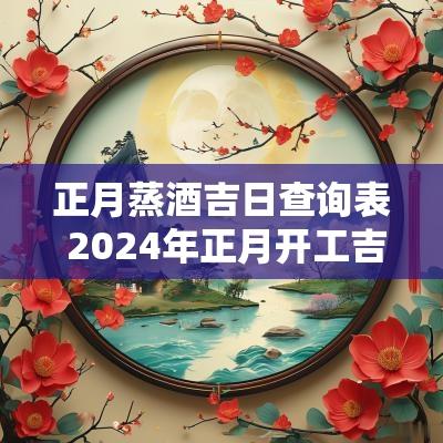 正月蒸酒吉日查询表 2025年正月开工吉日查询表