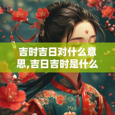 吉时吉日对什么意思,吉日吉时是什么意思