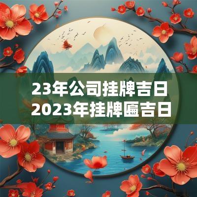 23年公司挂牌吉日 2025年挂牌匾吉日吉时