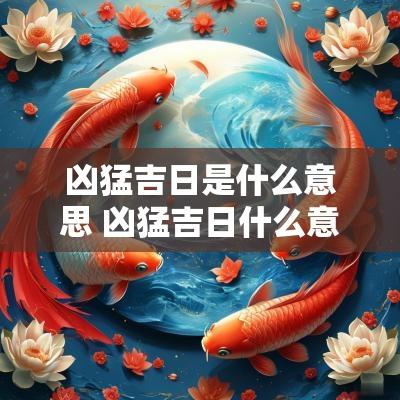凶猛吉日是什么意思 凶猛吉日什么意思