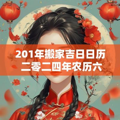 201年搬家吉日日历 二零二四年农历六月搬家吉日