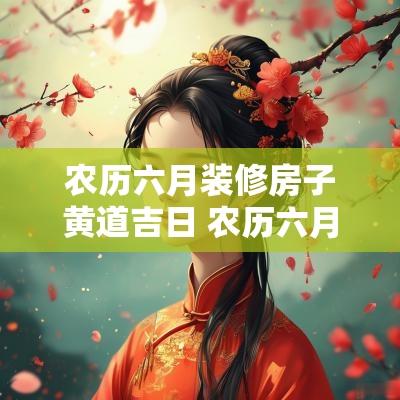 农历六月装修房子黄道吉日 农历六月装修开工黄道吉日