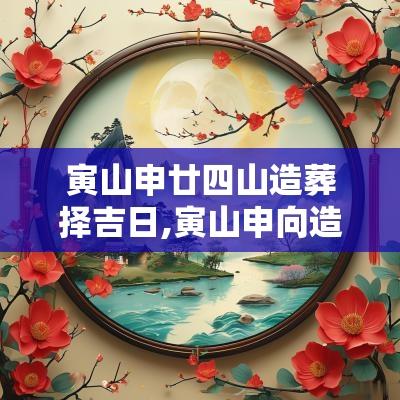 寅山申廿四山造葬择吉日,寅山申向造葬择日要论