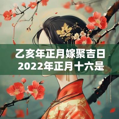 乙亥年正月嫁聚吉日 2025年正月十六是黄道吉日吗