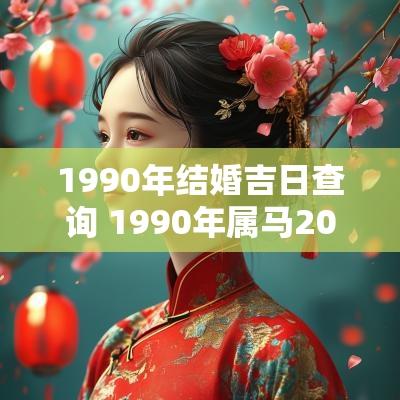 1990年结婚吉日查询 1990年属马2025年结婚吉日