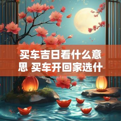买车吉日看什么意思 买车开回家选什么样的吉日