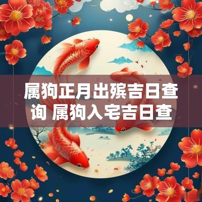 属狗正月出殡吉日查询 属狗入宅吉日查询表