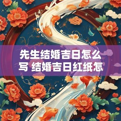 先生结婚吉日怎么写 结婚吉日红纸怎么写