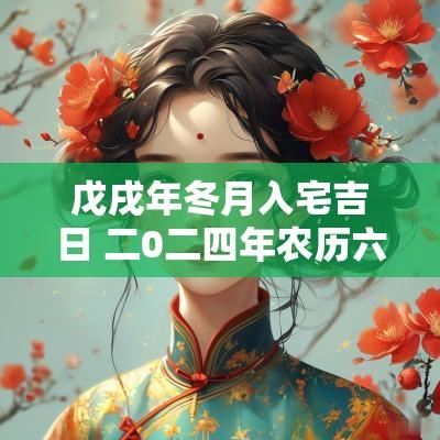 戊戌年冬月入宅吉日 二0二四年农历六月入宅吉日