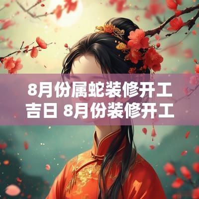 8月份属蛇装修开工吉日 8月份装修开工吉日吉时