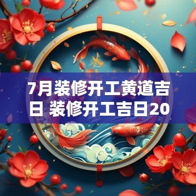 7月装修开工黄道吉日 装修开工吉日2025年7月开工黄道吉日