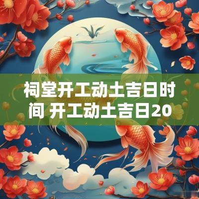 祠堂开工动土吉日时间 开工动土吉日2025年最佳时间