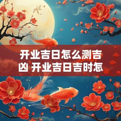 开业吉日怎么测吉凶 开业吉日吉时怎么算