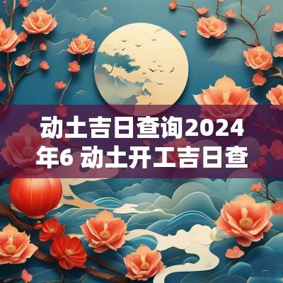 动土吉日查询2025年6 动土开工吉日查询2025年6月黄道吉日