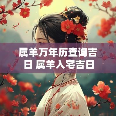 属羊万年历查询吉日 属羊入宅吉日