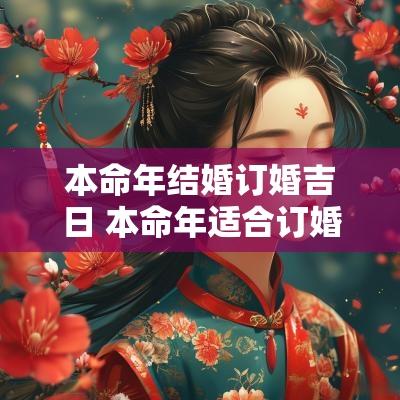 本命年结婚订婚吉日 本命年适合订婚结婚吗