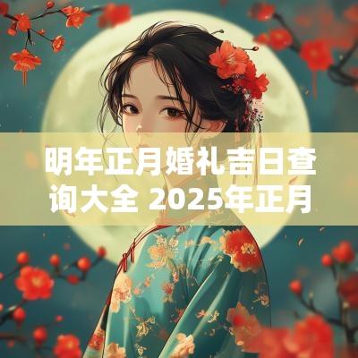 明年正月婚礼吉日查询大全 2025年正月适合结婚的吉日