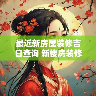 最近新房屋装修吉日查询 新楼房装修开工动土吉日