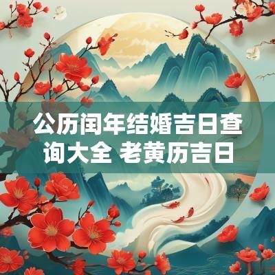公历闰年结婚吉日查询大全 老黄历吉日吉时查询表大全