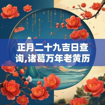正月二十九吉日查询,诸葛万年老黄历查吉日查询