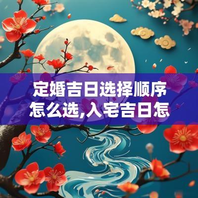 定婚吉日选择顺序怎么选,入宅吉日怎么选个好日子