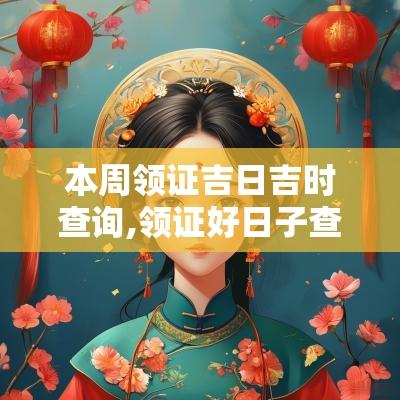 本周领证吉日吉时查询,领证好日子查询2025吉日