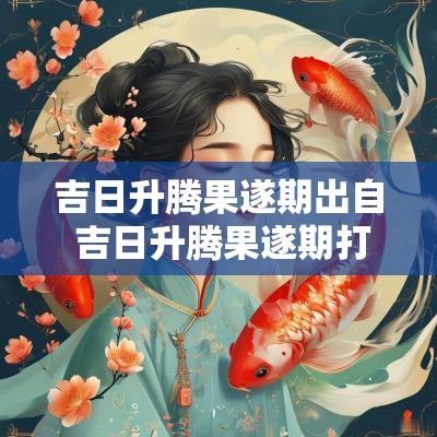 吉日升腾果遂期出自 吉日升腾果遂期打生肖