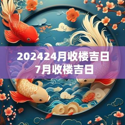 202524月收楼吉日 7月收楼吉日