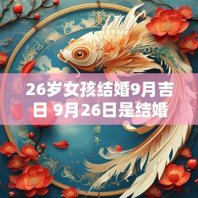 26岁女孩结婚9月吉日 9月26日是结婚的好日子吗