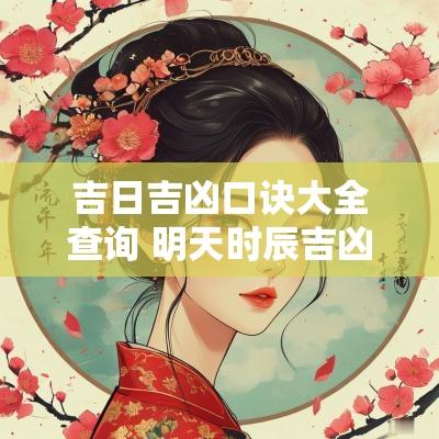 吉日吉凶口诀大全查询 明天时辰吉凶表吉日查询