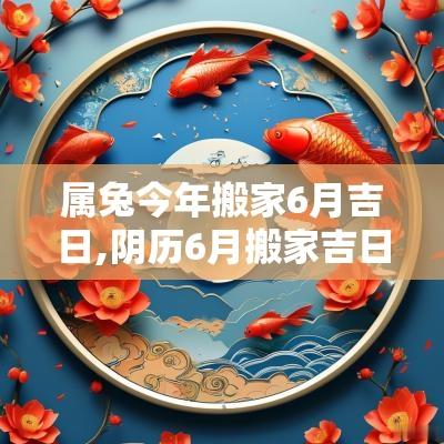 属兔今年搬家6月吉日,阴历6月搬家吉日有哪些