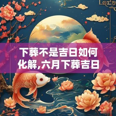 下葬不是吉日如何化解,六月下葬吉日是哪几天