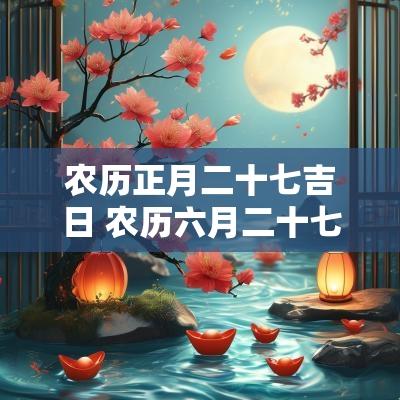 农历正月二十七吉日 农历六月二十七是吉日吗