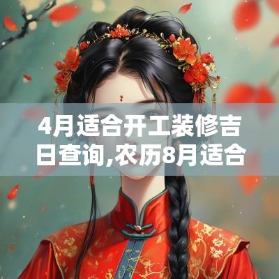 4月适合开工装修吉日查询,农历8月适合装修开工吉日