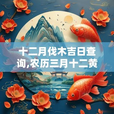 十二月伐木吉日查询,农历三月十二黄道吉日查询