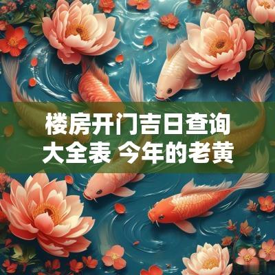 楼房开门吉日查询大全表 今年的老黄历吉日查询大全表
