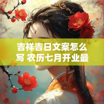 吉祥吉日文案怎么写 农历七月开业最吉祥的日子是哪一天