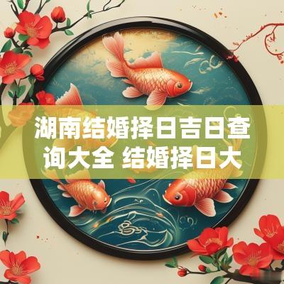 湖南结婚择日吉日查询大全 结婚择日大全通书吉日查询