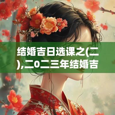 结婚吉日选课之(二),二0二三年结婚吉日