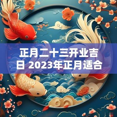 正月二十三开业吉日 2025年正月适合开业吉日