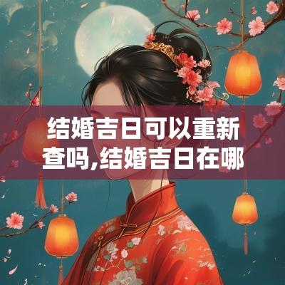 结婚吉日可以重新查吗,结婚吉日在哪里查准确