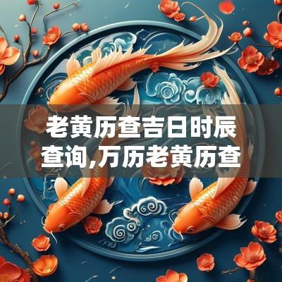 老黄历查吉日时辰查询,万历老黄历查吉日查询