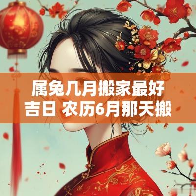 属兔几月搬家最好吉日 农历6月那天搬家最好吉日