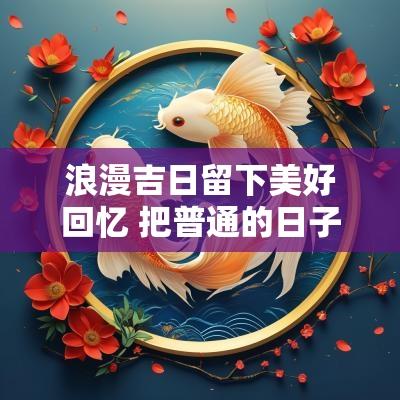 浪漫吉日留下美好回忆 把普通的日子过得浪漫些