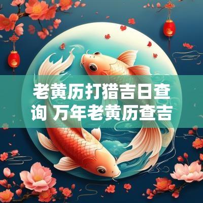 老黄历打猎吉日查询 万年老黄历查吉日查询911