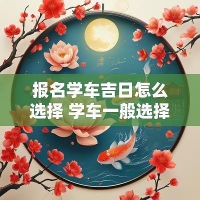 报名学车吉日怎么选择 学车一般选择什么日子去报名