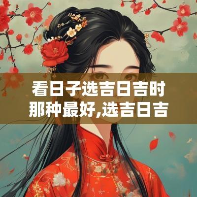 看日子选吉日吉时那种最好,选吉日吉时主要看什么