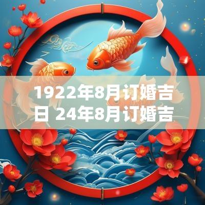 1922年8月订婚吉日 24年8月订婚吉日