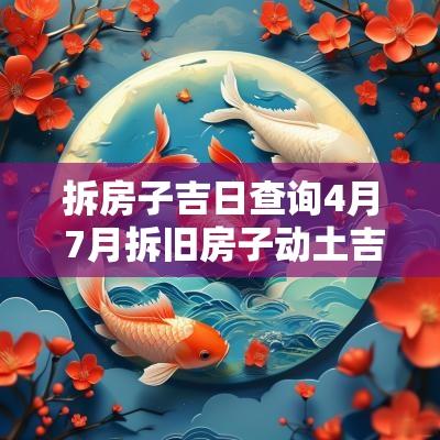 拆房子吉日查询4月 7月拆旧房子动土吉日
