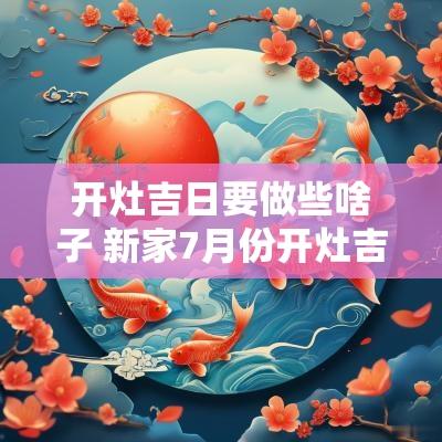 开灶吉日要做些啥子 新家7月份开灶吉日